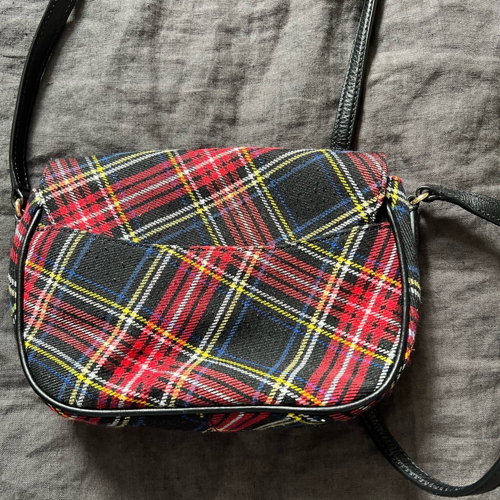 Talbots Plaid Crossbody Bag - Red and Black - Picture 3 of 5